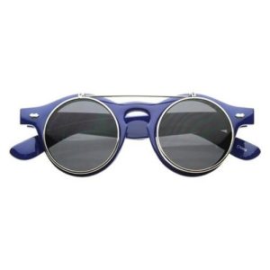 Lentes Retro tipo Steapunk Azul Flip-Up